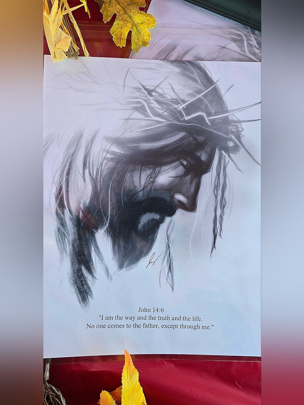 Christian/Catholic Art Print in Black and White Of Jesus Christ